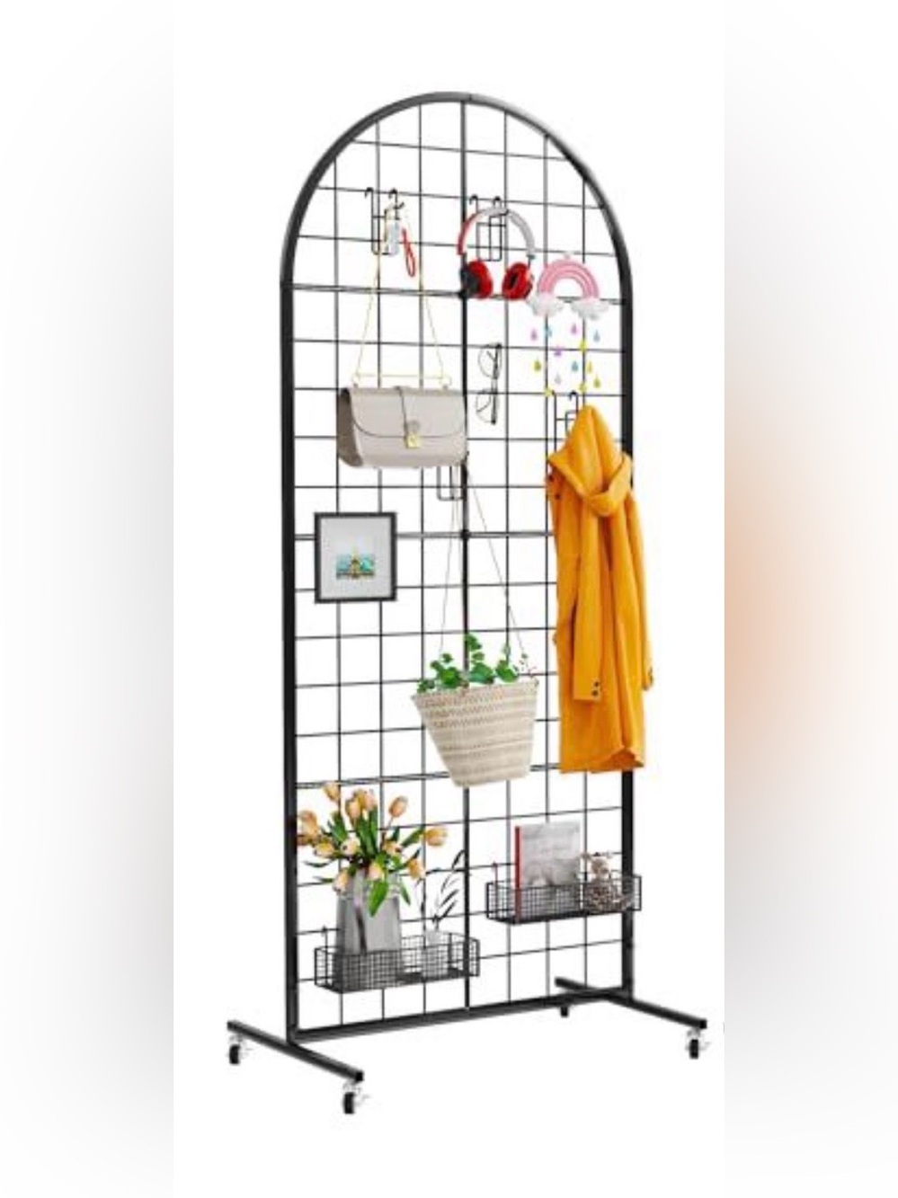Grid Wall Panel Display Stand 2' x 5.2' FT Black